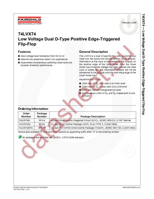 74LVX74MTC datasheet  